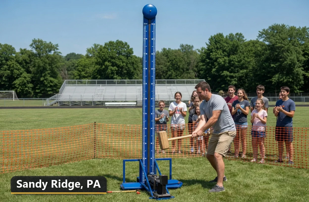 High striker carnival game rental in Sandy Ridge, Pennsylvania for field days, parties and events