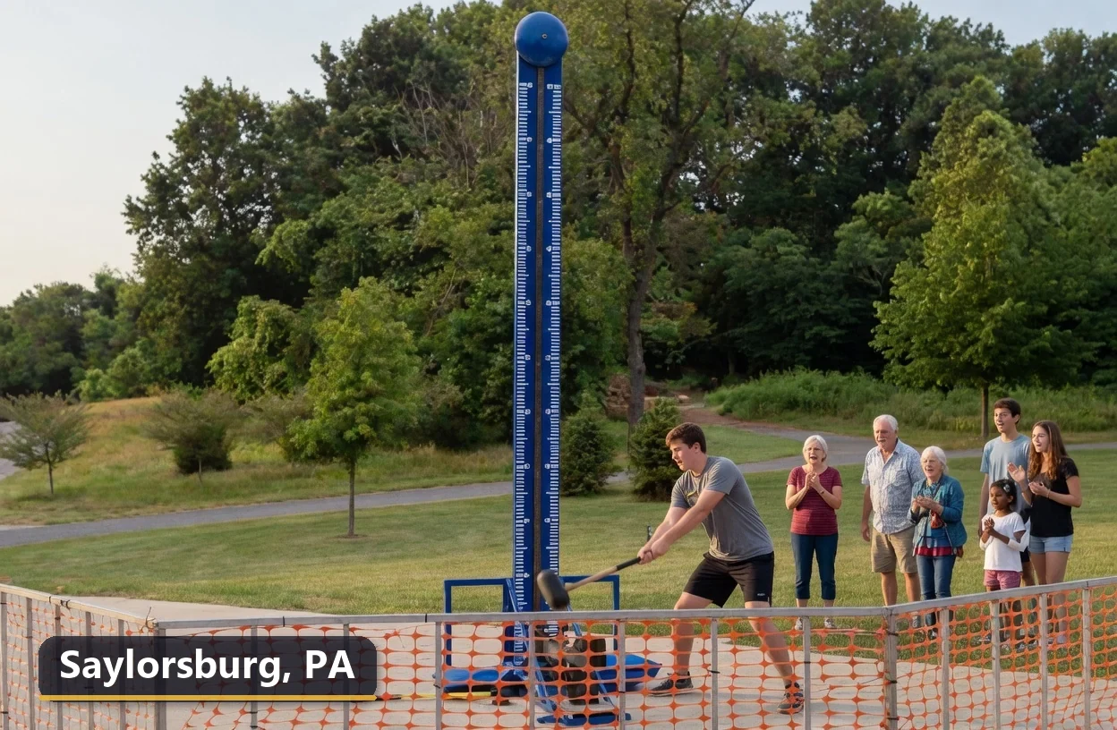 High striker carnival game rental in Saylorsburg, Pennsylvania for field days, parties and events