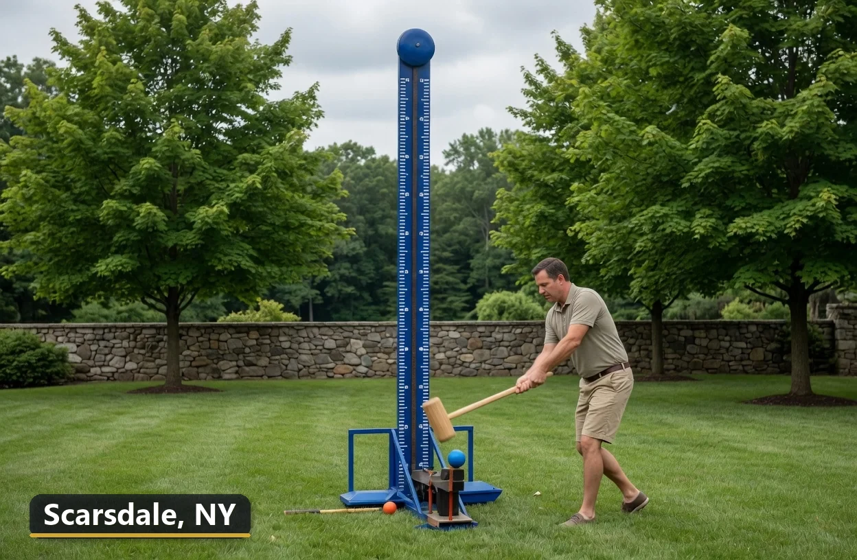 High striker carnival game rental in Scarsdale, New York for field days, parties and events