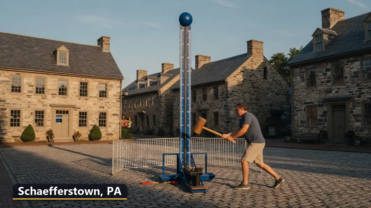 High striker carnival game rental in Schaefferstown, Pennsylvania for field days, parties and events