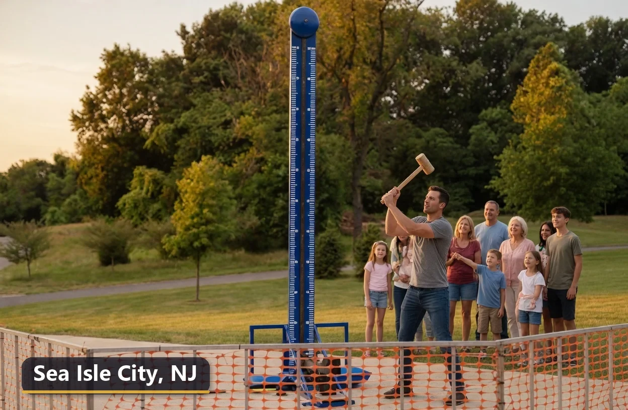 High striker carnival game rental in Sea Isle City, New Jersey for field days, parties and events