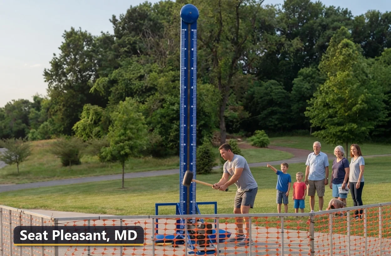 High striker carnival game rental in Seat Pleasant, Maryland for field days, parties and events