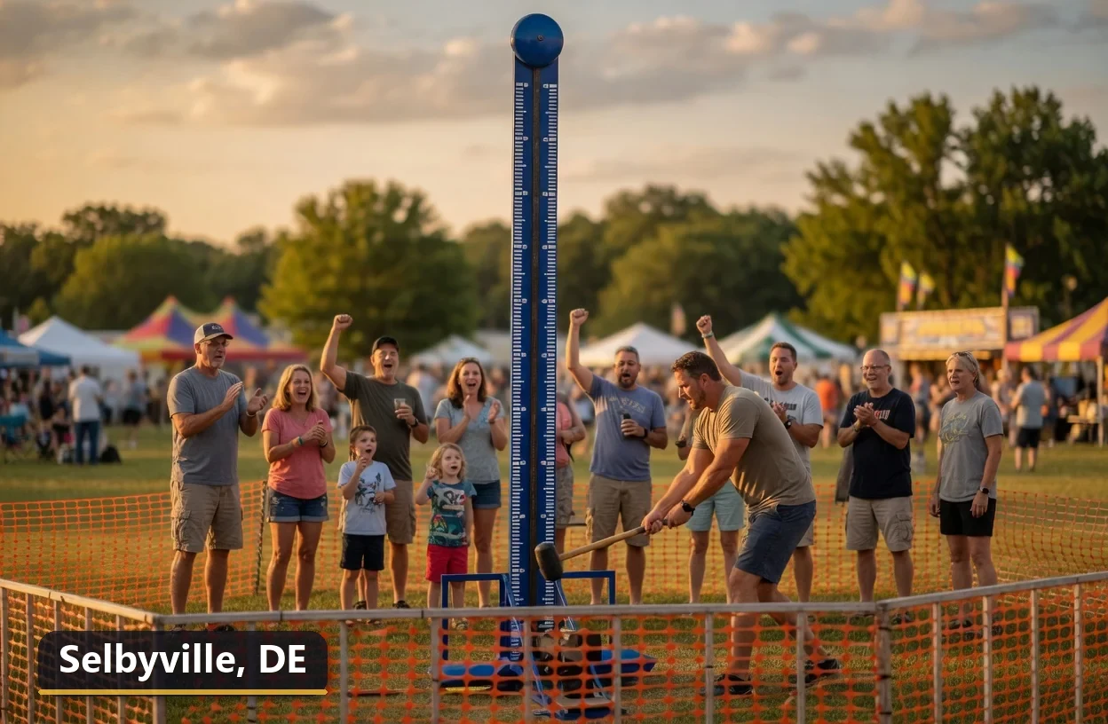 High striker carnival game rental in Selbyville, Delaware for field days, parties and events