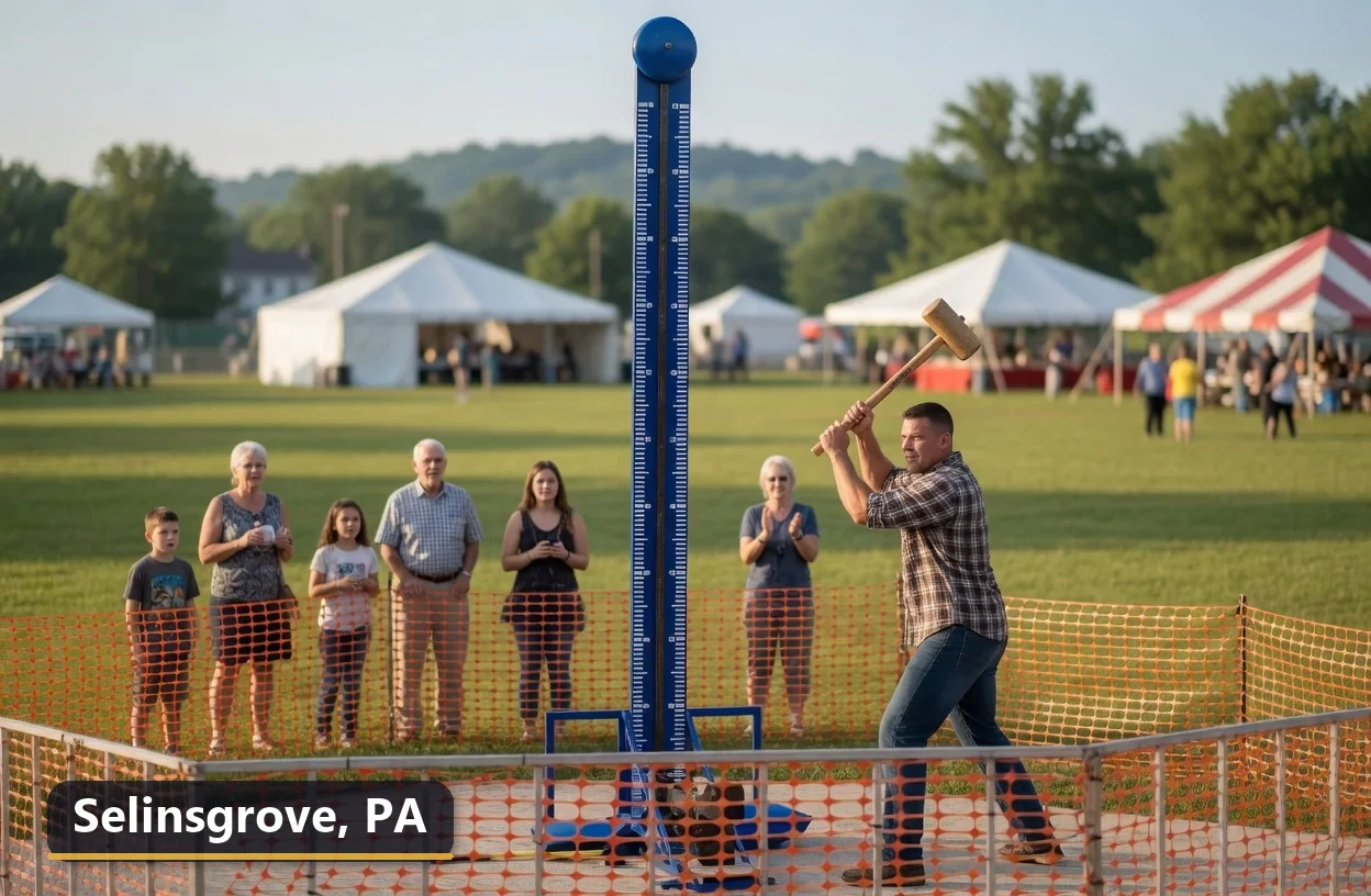 High striker carnival game rental in Selinsgrove, Pennsylvania for field days, parties and events