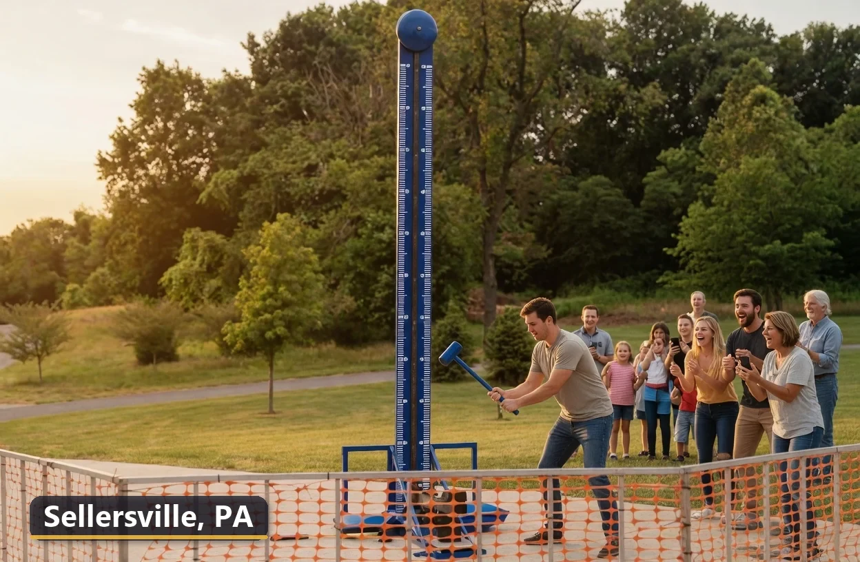 High striker carnival game rental in Sellersville, Pennsylvania for field days, parties and events