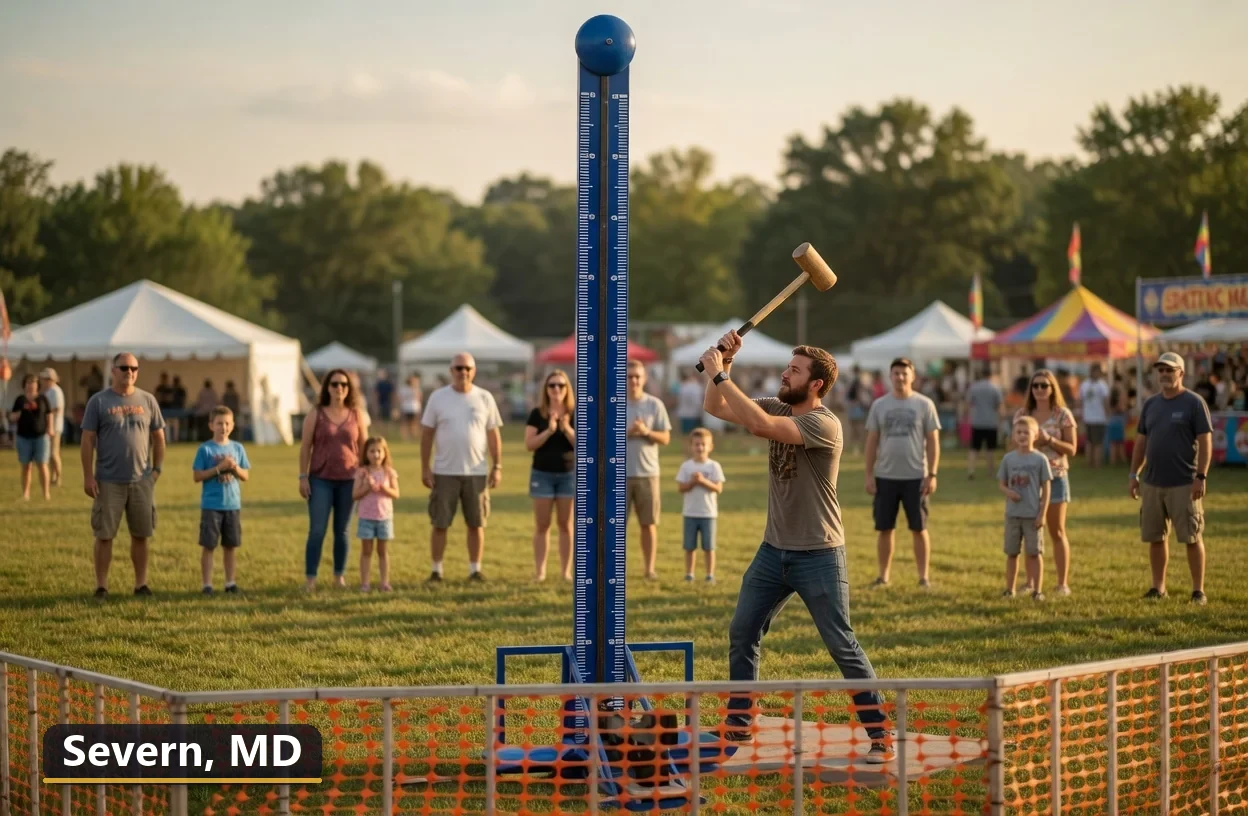 High striker carnival game rental in Severn, Maryland for field days, parties and events