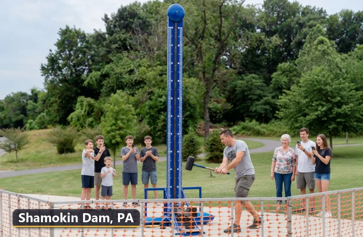 High striker carnival game rental in Shamokin Dam, Pennsylvania for field days, parties and events