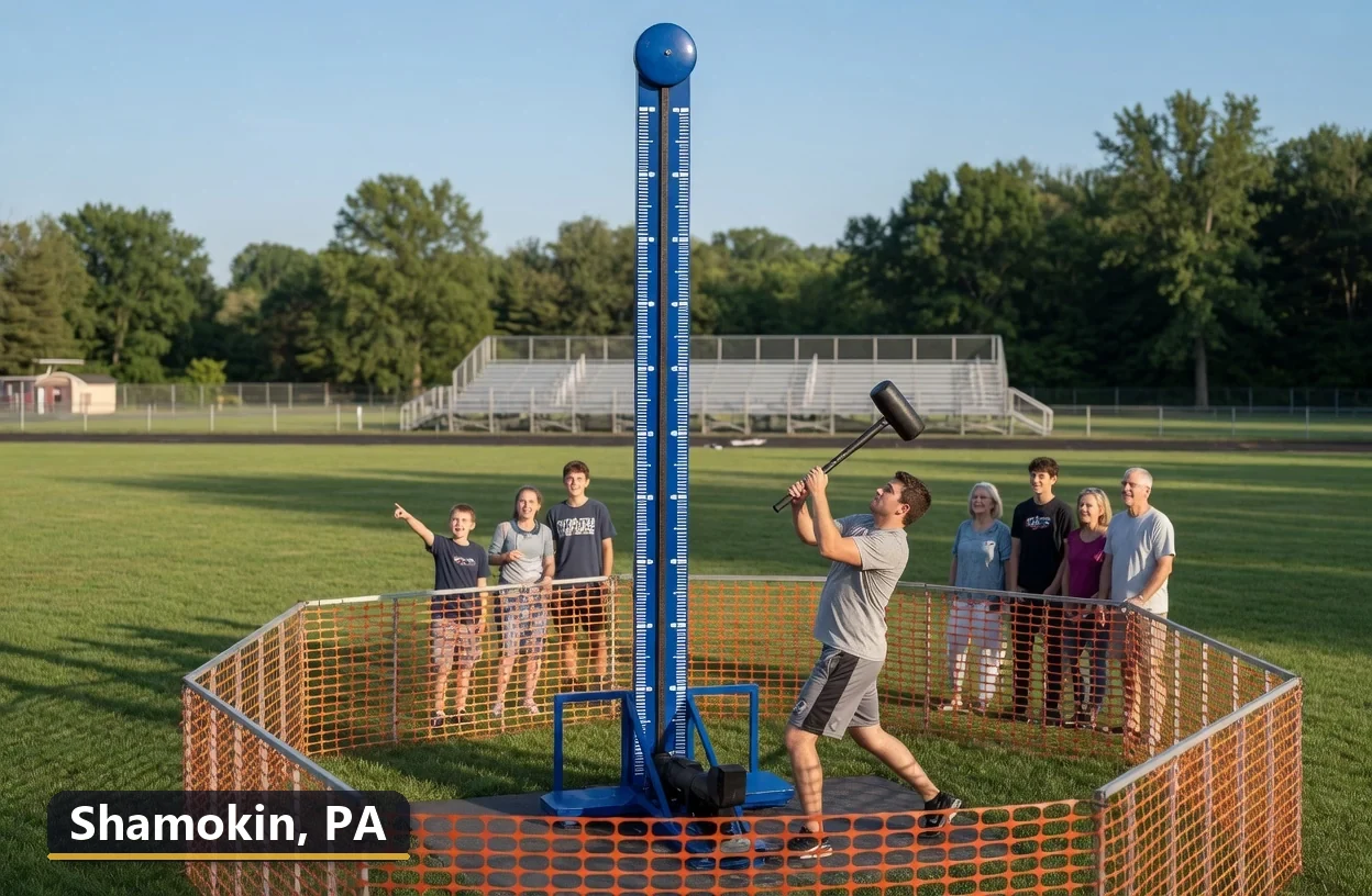 High striker carnival game rental in Shamokin, Pennsylvania for field days, parties and events