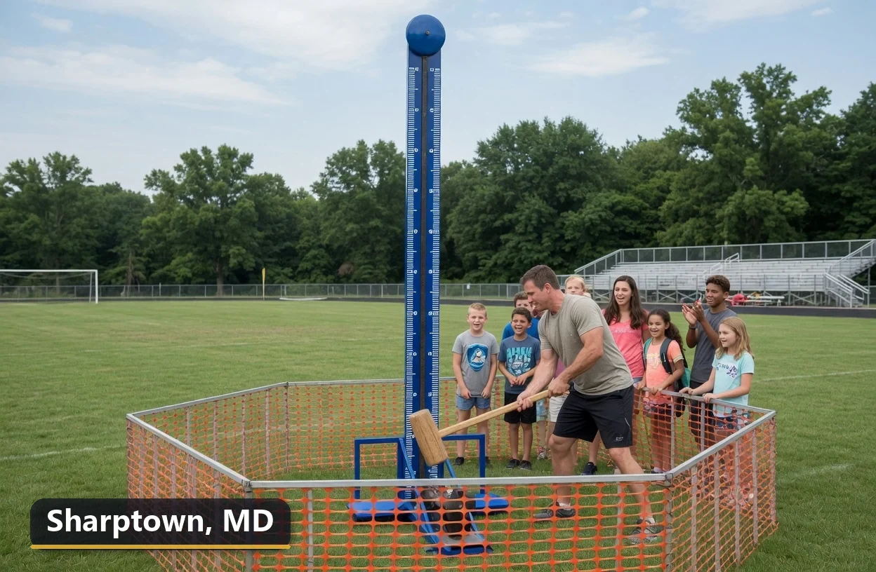 High striker carnival game rental in Sharptown, Maryland for field days, parties and events