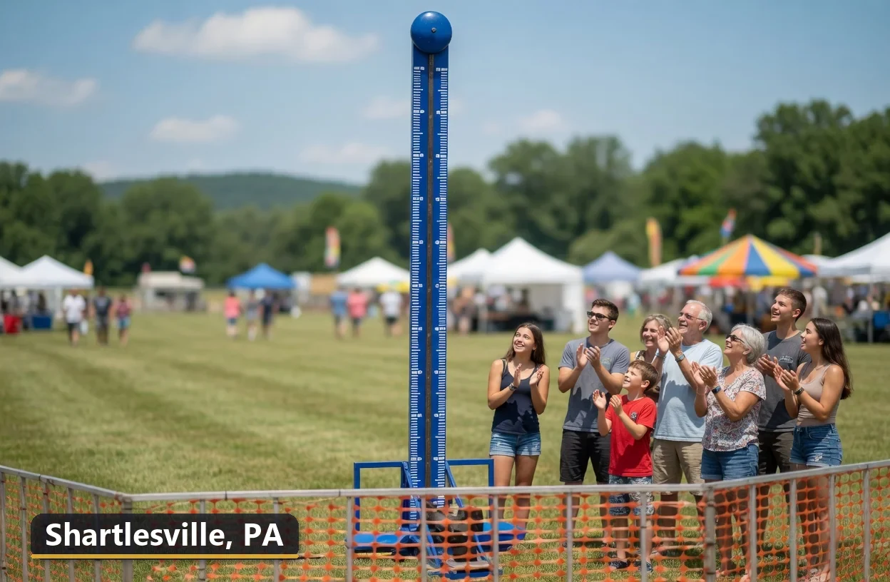 High striker carnival game rental in Shartlesville, Pennsylvania for field days, parties and events