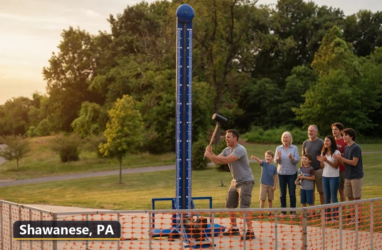 High striker carnival game rental in Shawanese, Pennsylvania for field days, parties and events