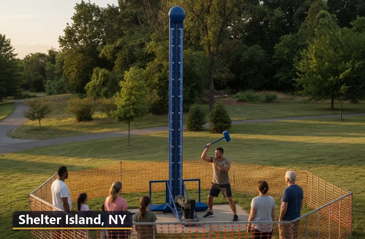 High striker carnival game rental in Shelter Island, New York for field days, parties and events