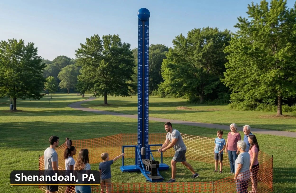 High striker carnival game rental in Shenandoah, Pennsylvania for field days, parties and events