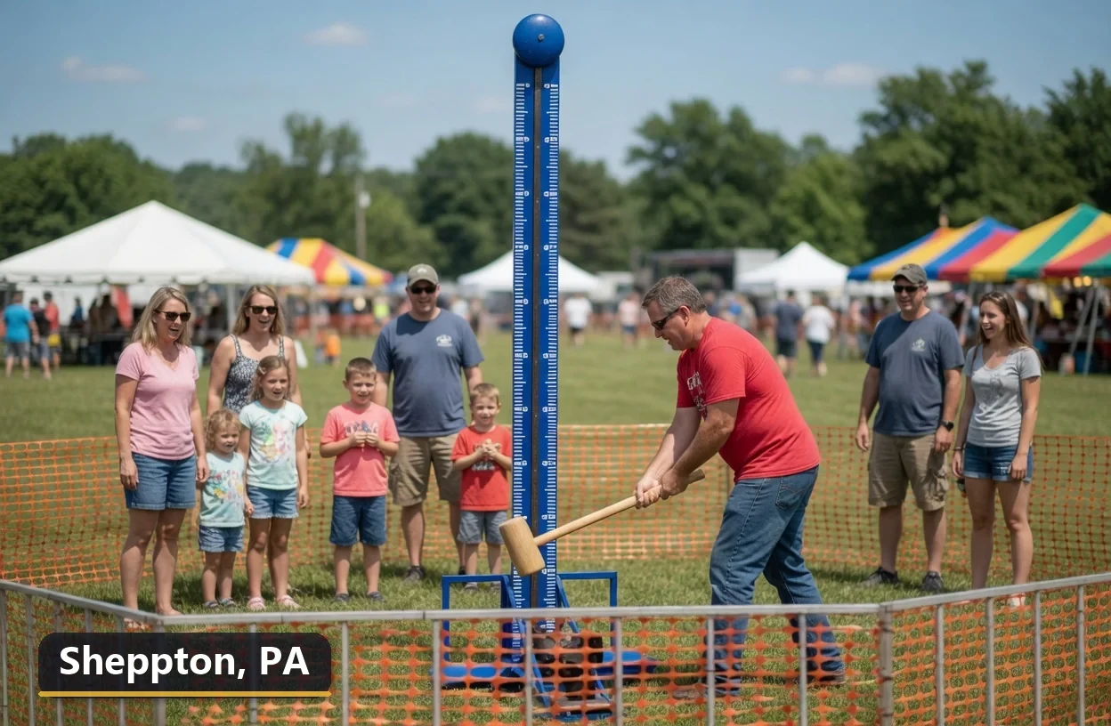 High striker carnival game rental in Sheppton, Pennsylvania for field days, parties and events