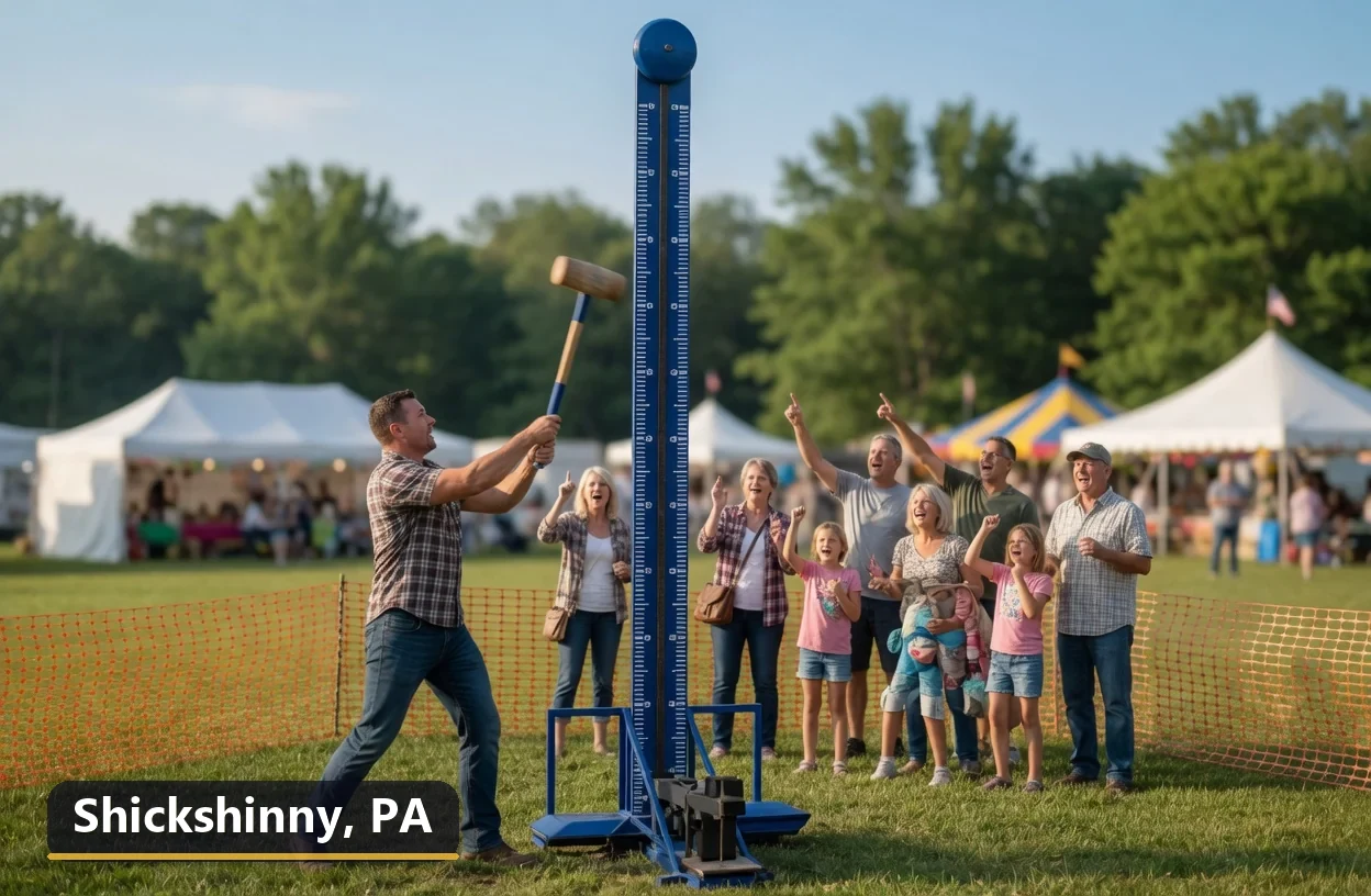 High striker carnival game rental in Shickshinny, Pennsylvania for field days, parties and events
