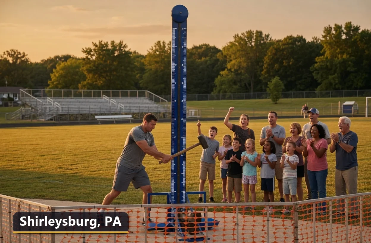 High striker carnival game rental in Shirleysburg, Pennsylvania for field days, parties and events