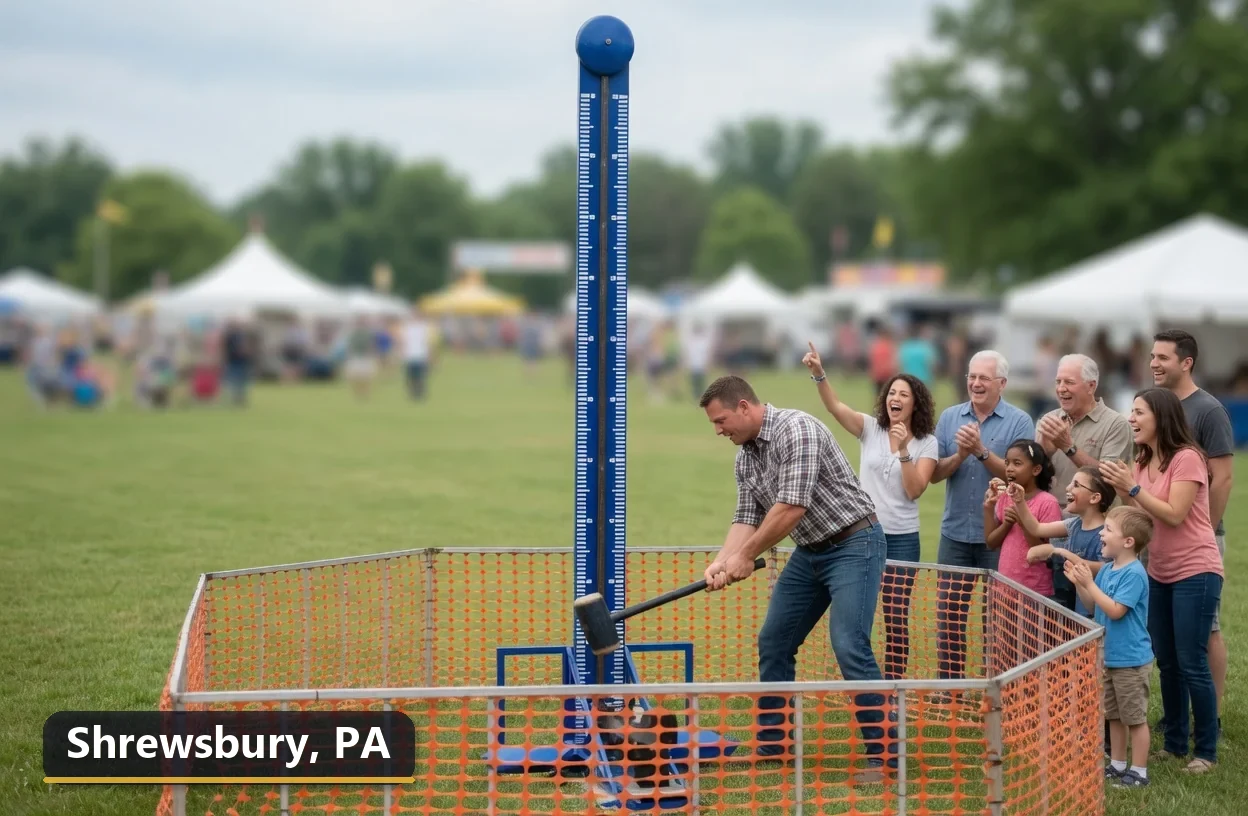 High striker carnival game rental in Shrewsbury, Pennsylvania for field days, parties and events