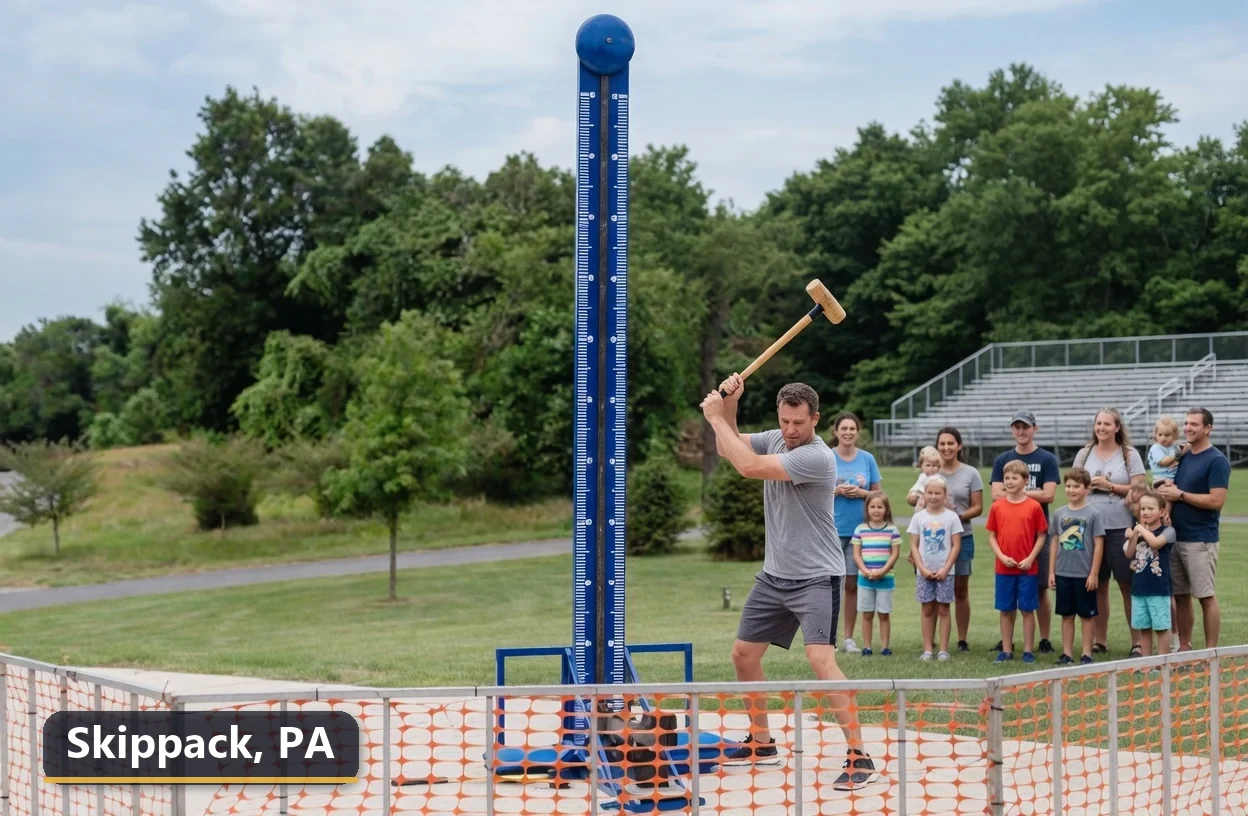 High striker carnival game rental in Skippack, Pennsylvania for field days, parties and events