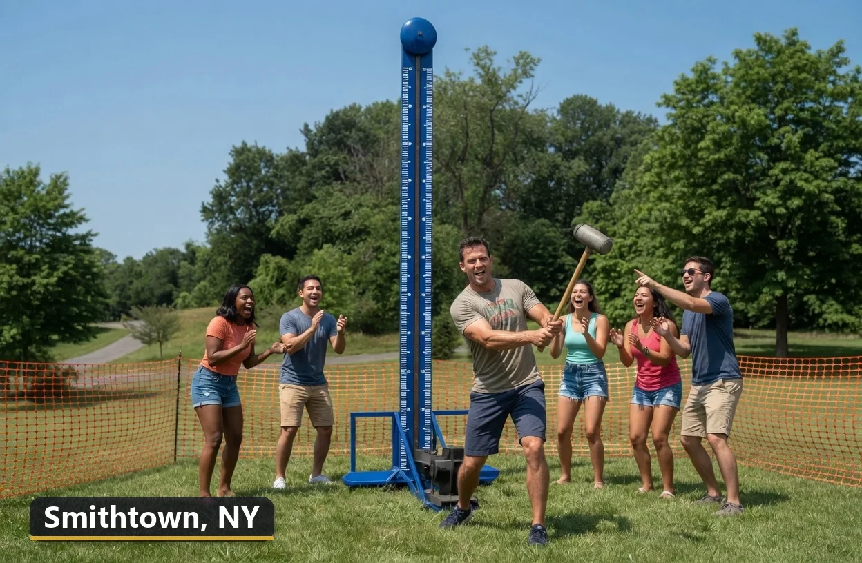 High striker carnival game rental in Smithtown, New York for field days, parties and events