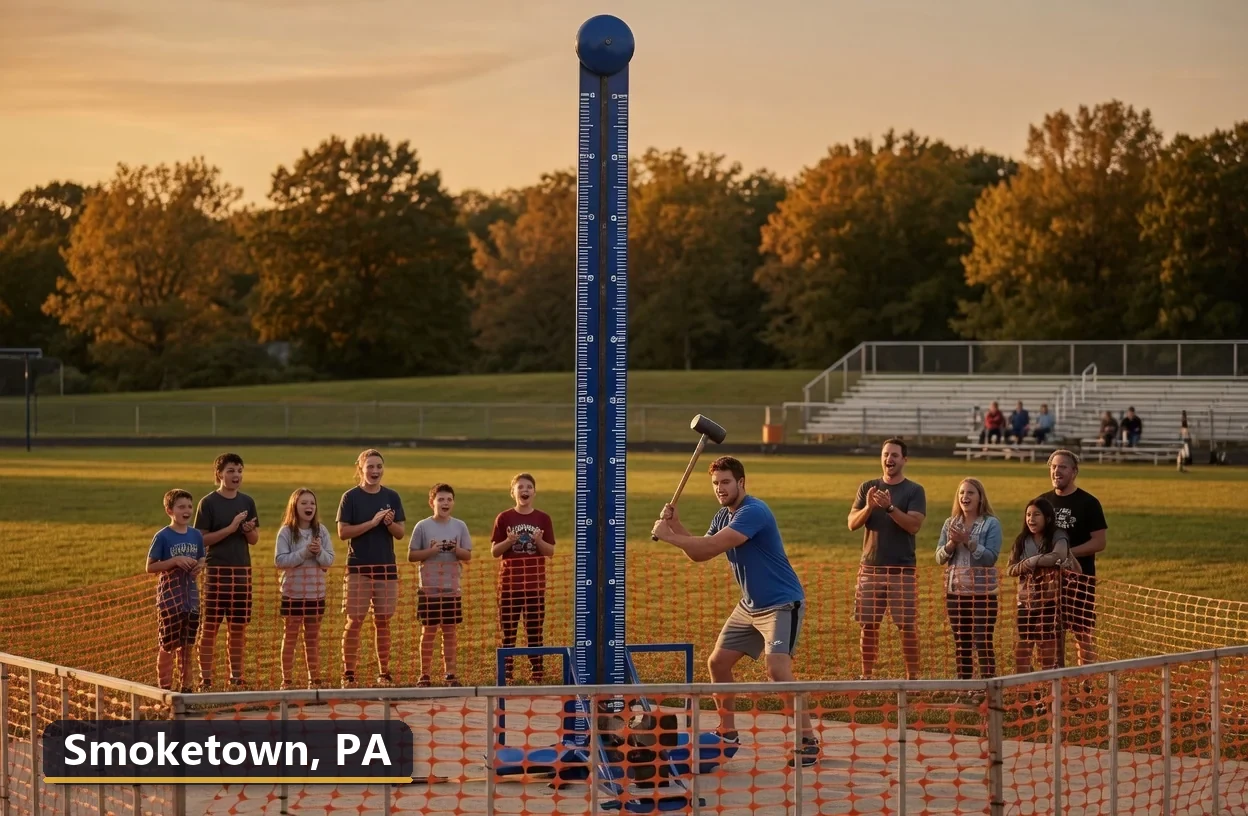 High striker carnival game rental in Smoketown, Pennsylvania for field days, parties and events
