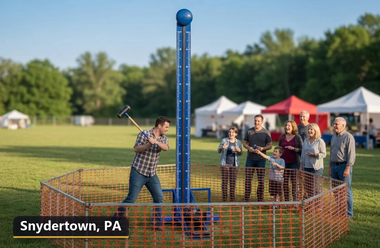 High striker carnival game rental in Snydertown, Pennsylvania for field days, parties and events