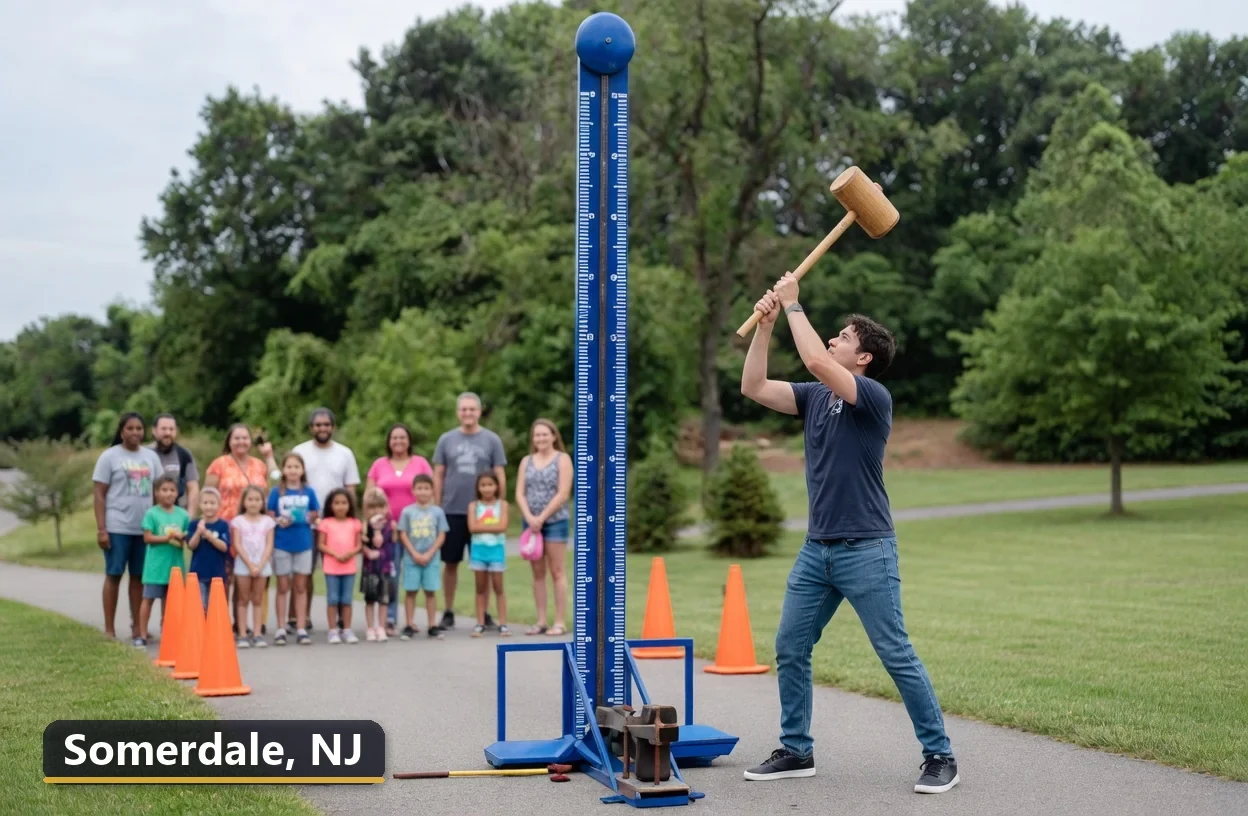 High striker carnival game rental in Somerdale, New Jersey for field days, parties and events