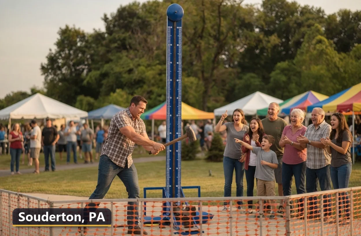 High striker carnival game rental in Souderton, Pennsylvania for field days, parties and events