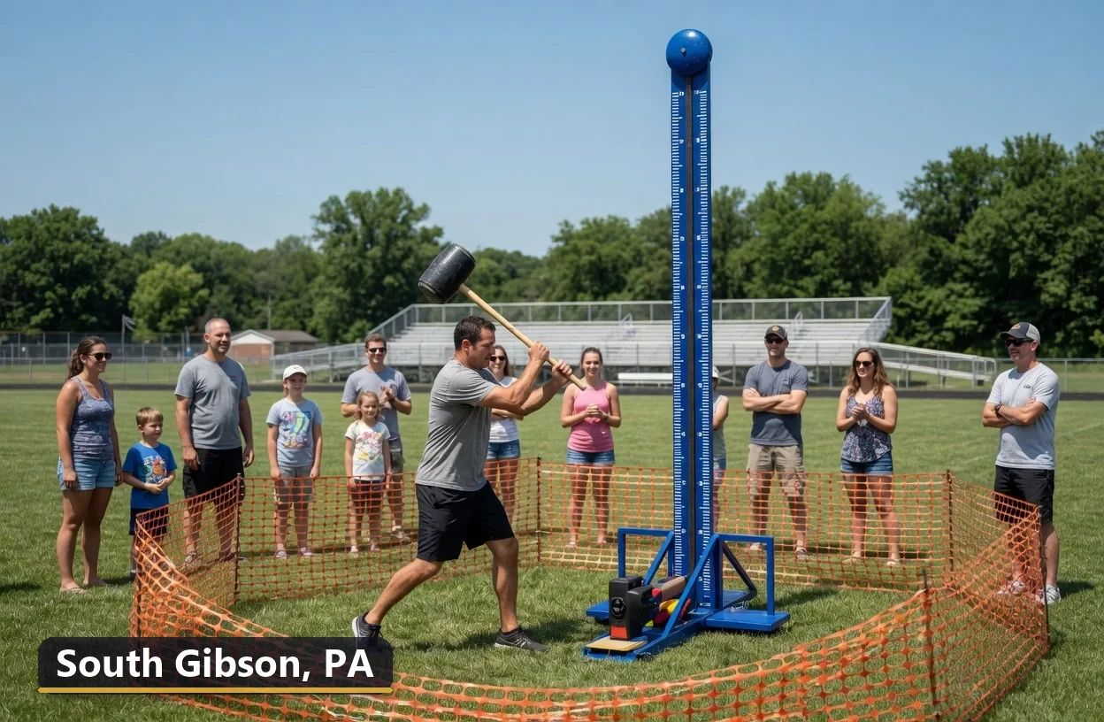 High striker carnival game rental in South Gibson, Pennsylvania for field days, parties and events