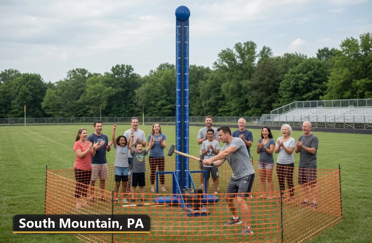 High striker carnival game rental in South Mountain, Pennsylvania for field days, parties and events