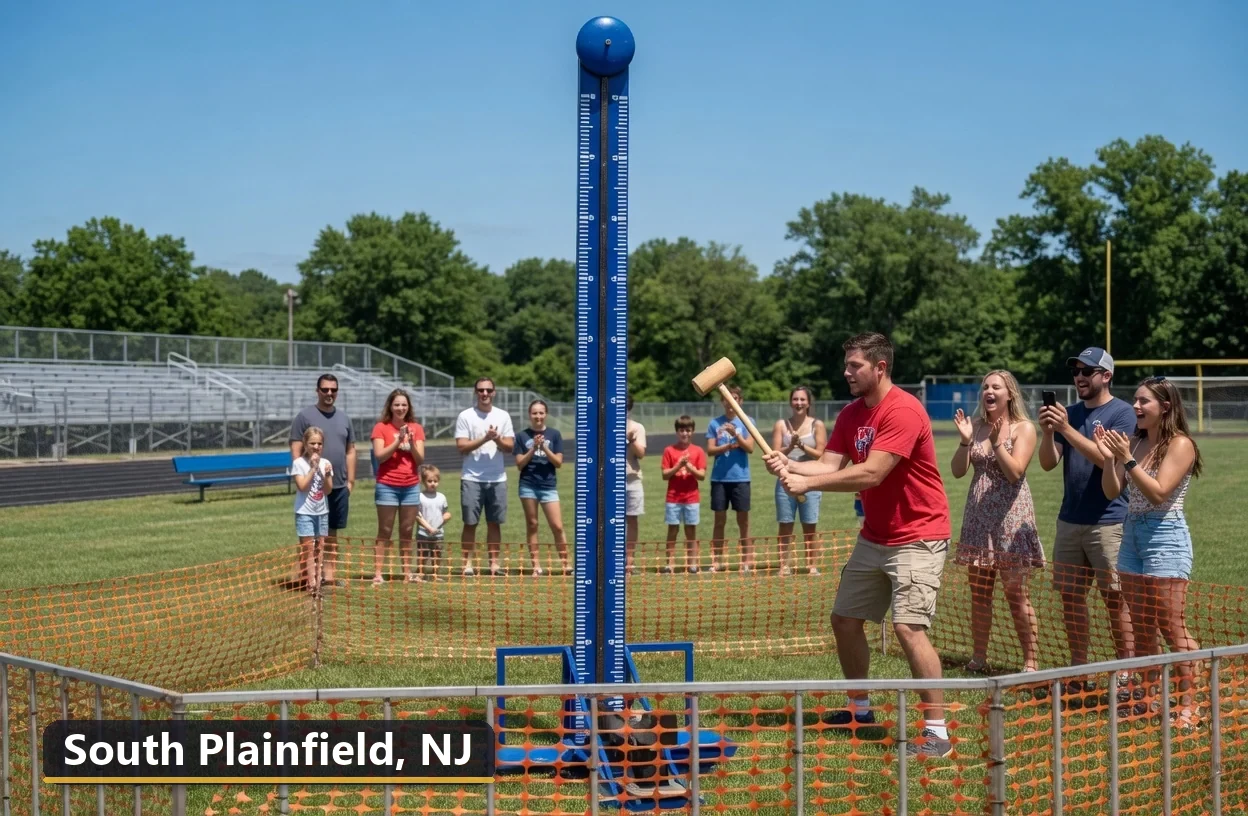 High striker carnival game rental in South Plainfield, New Jersey for field days, parties and events