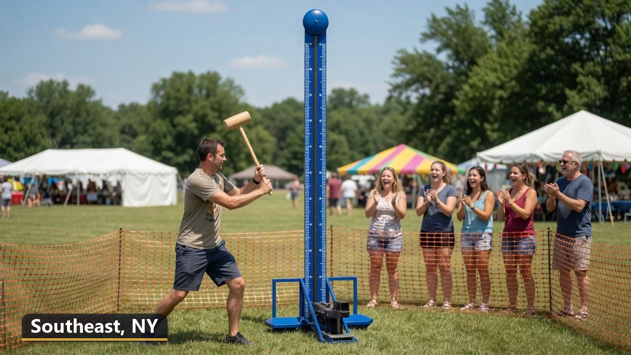 High striker carnival game rental in Southeast, New York for field days, parties and events