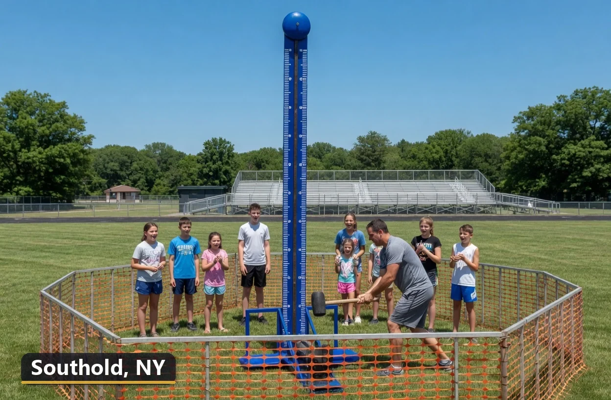 High striker carnival game rental in Southold, New York for field days, parties and events