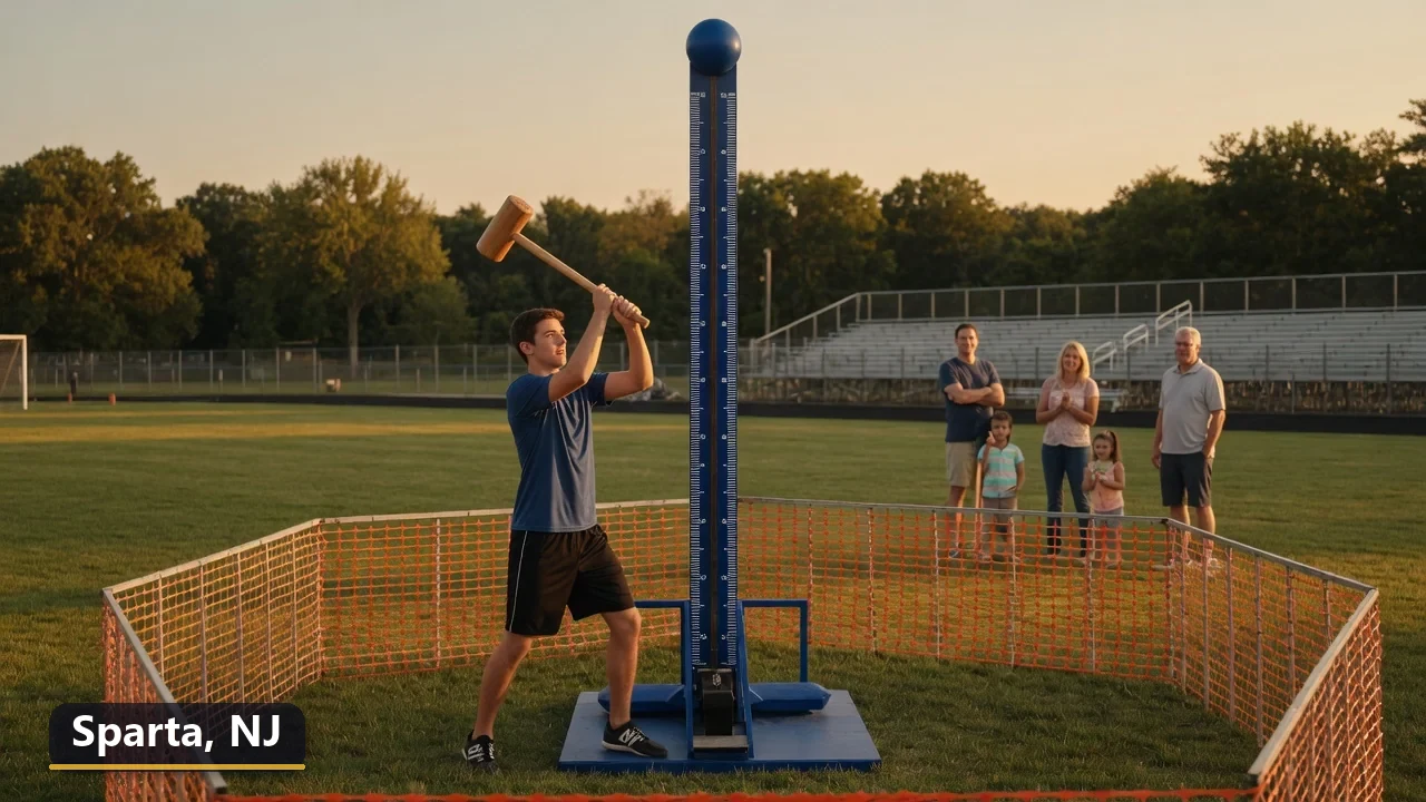 High striker carnival game rental in Sparta, New Jersey for field days, parties and events