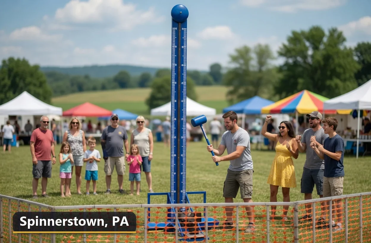 High striker carnival game rental in Spinnerstown, Pennsylvania for field days, parties and events