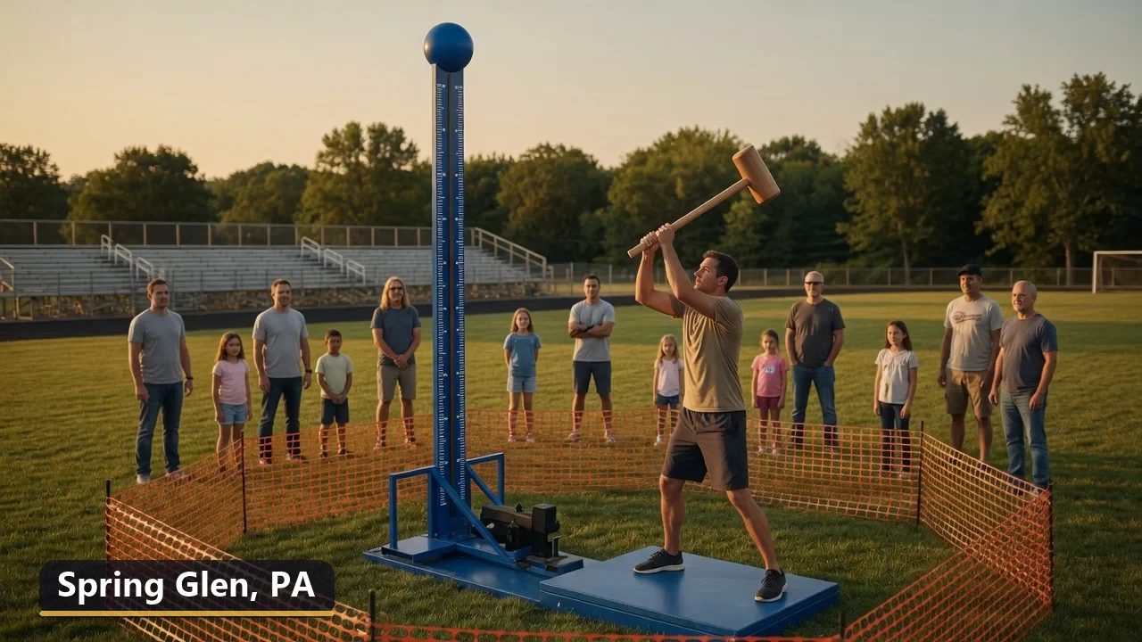 High striker carnival game rental in Spring Glen, Pennsylvania for field days, parties and events