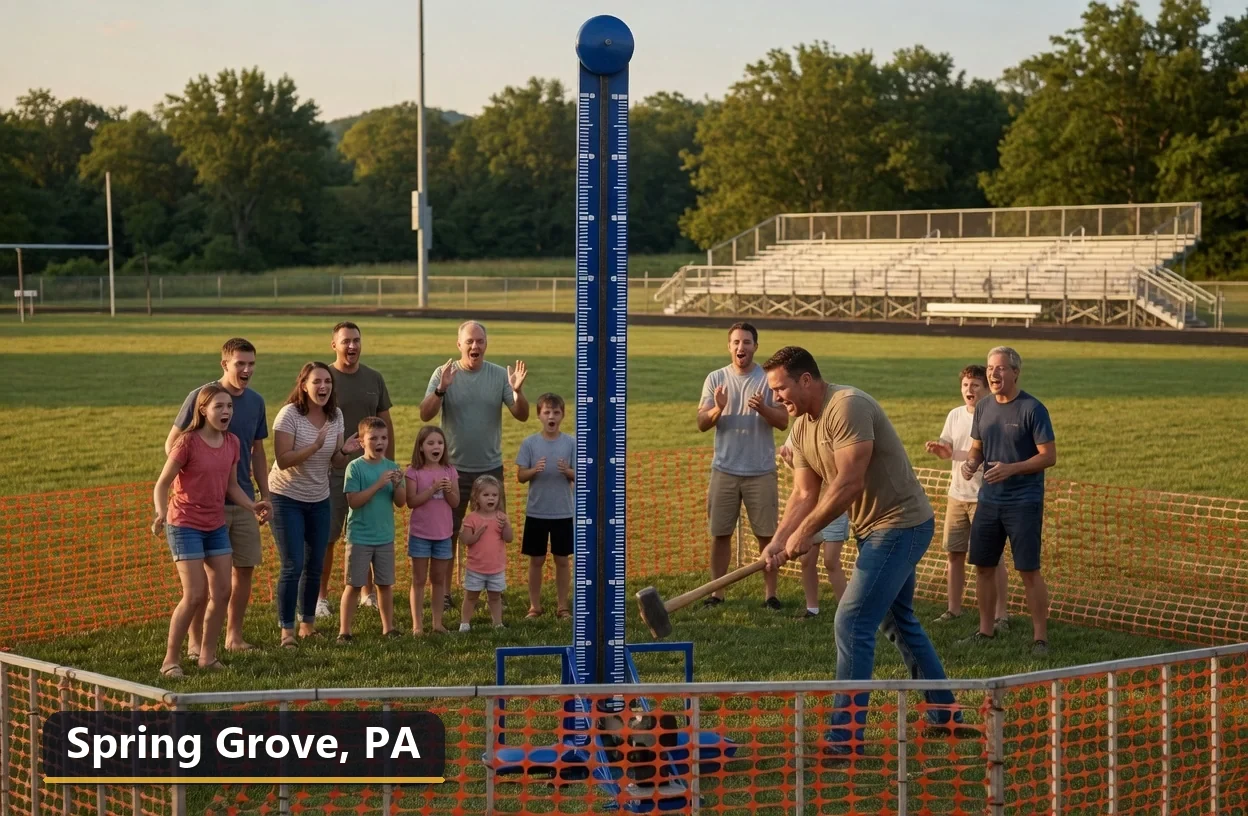 High striker carnival game rental in Spring Grove, Pennsylvania for field days, parties and events