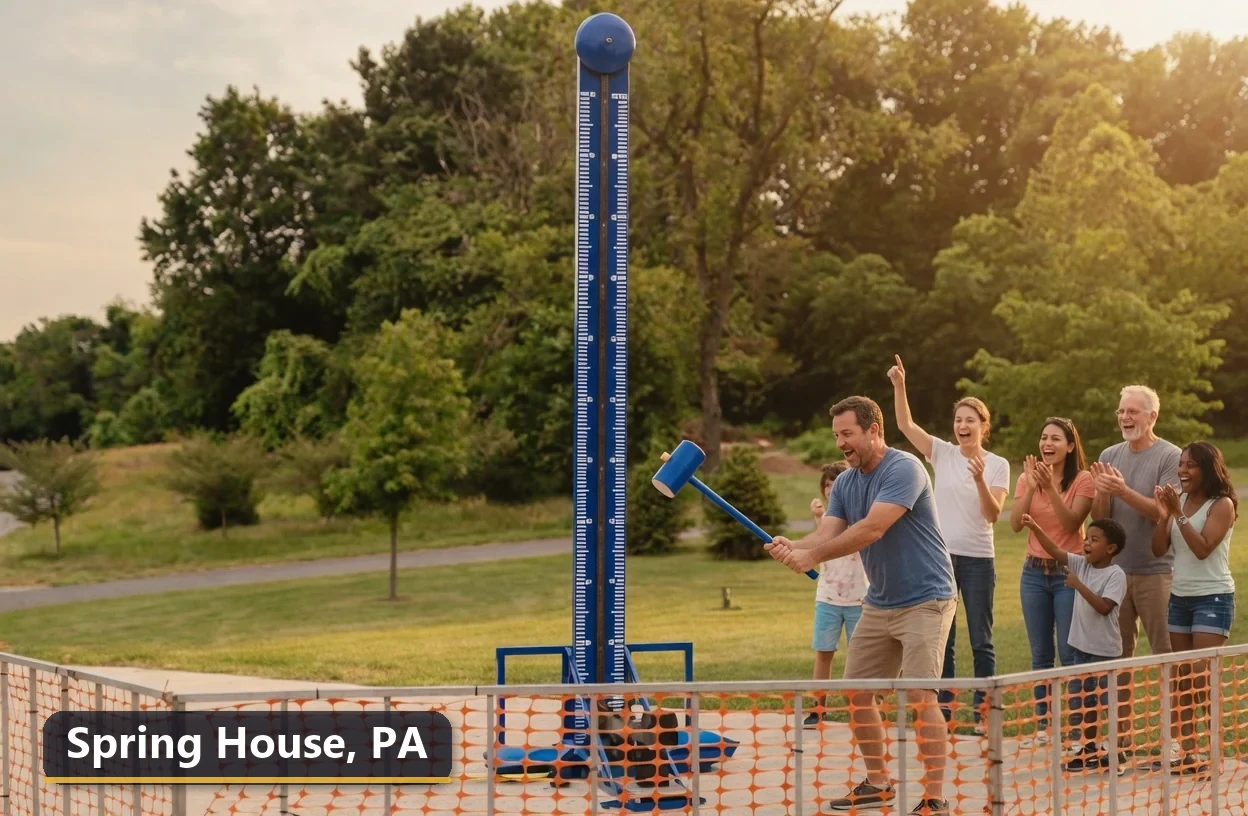 High striker carnival game rental in Spring House, Pennsylvania for field days, parties and events