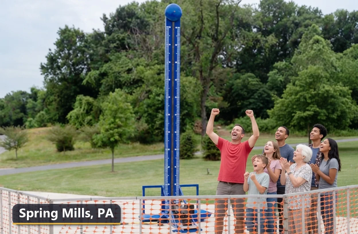 High striker carnival game rental in Spring Mills, Pennsylvania for field days, parties and events