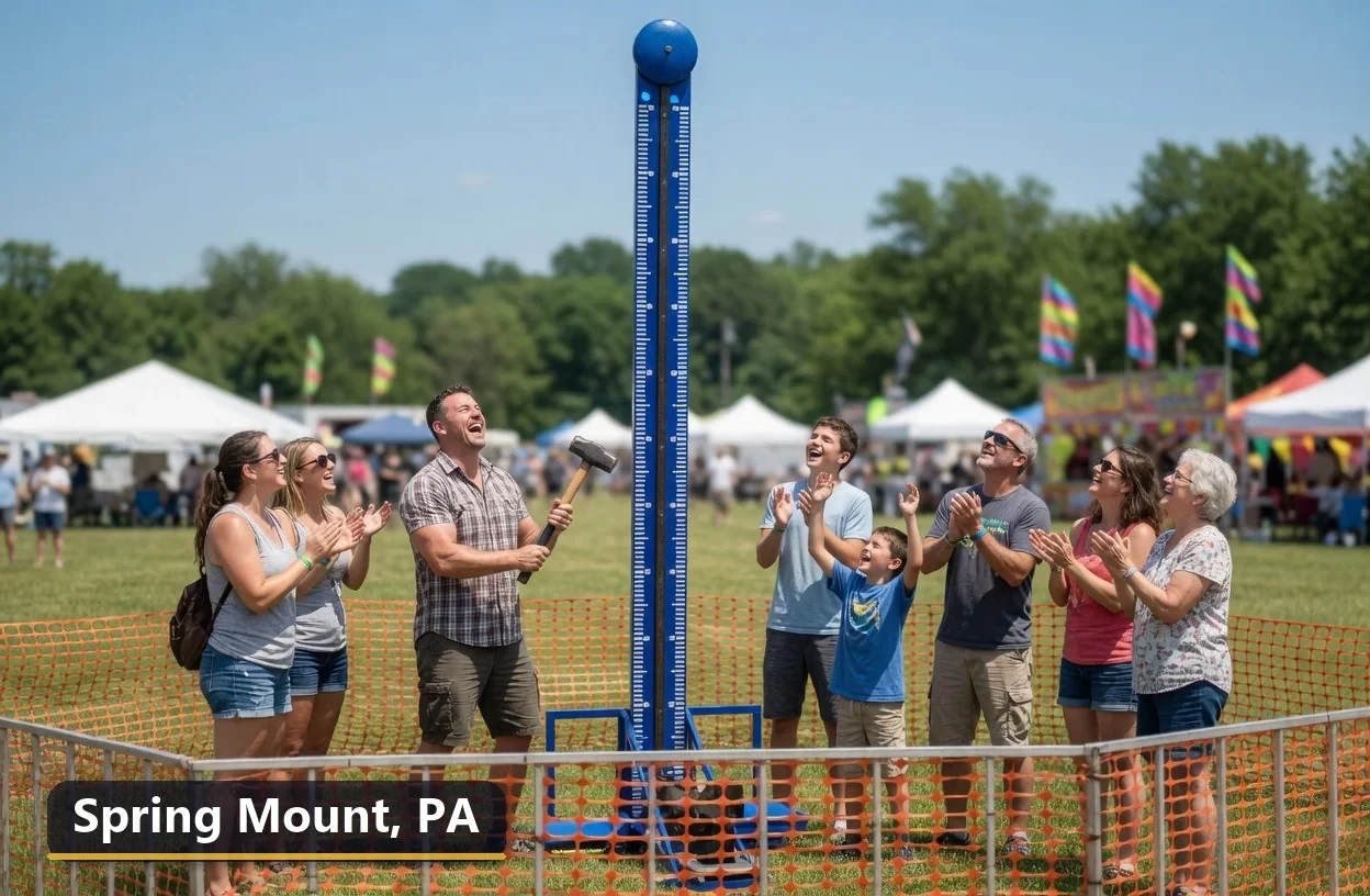 High striker carnival game rental in Spring Mount, Pennsylvania for field days, parties and events