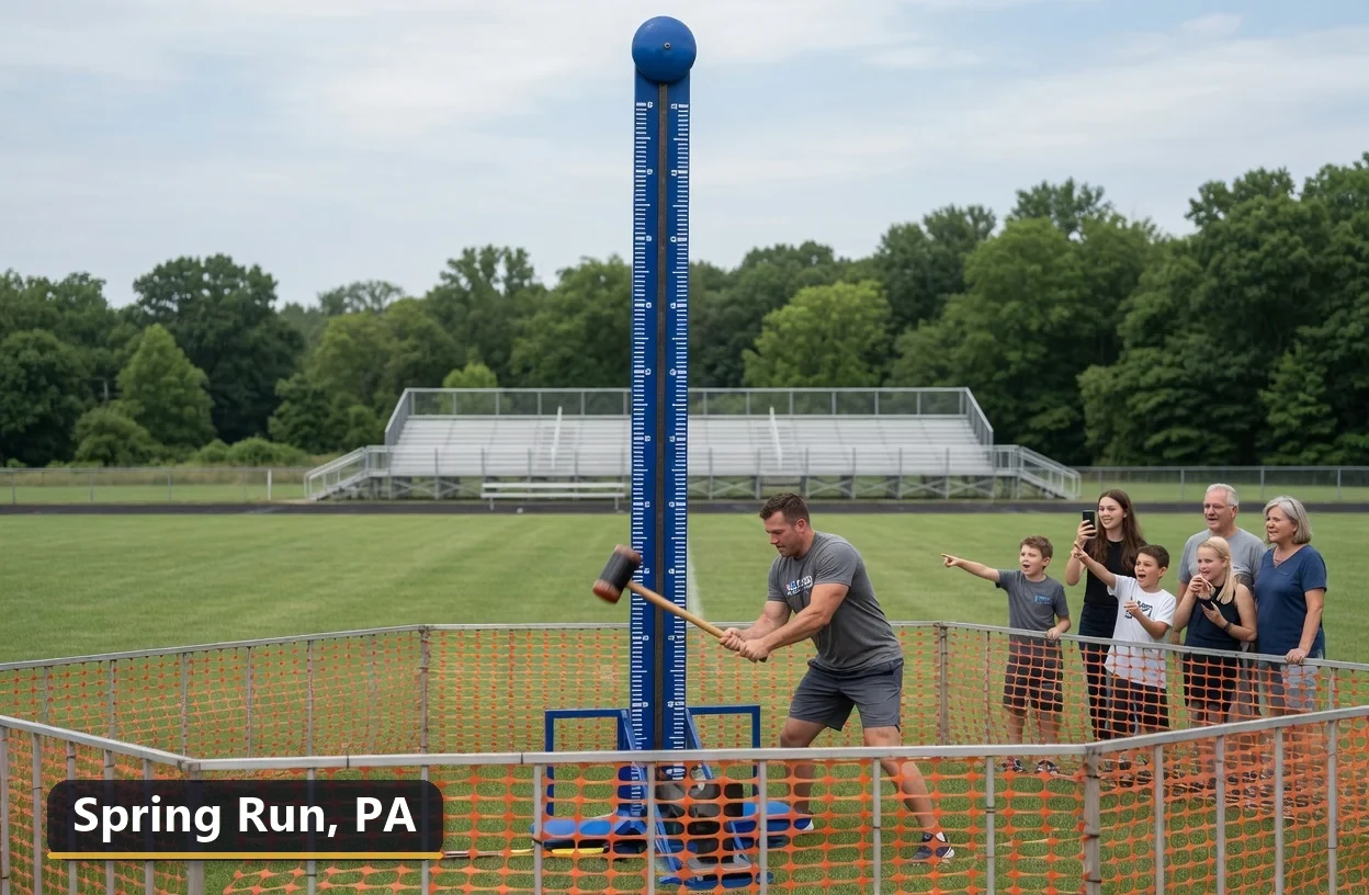 High striker carnival game rental in Spring Run, Pennsylvania for field days, parties and events