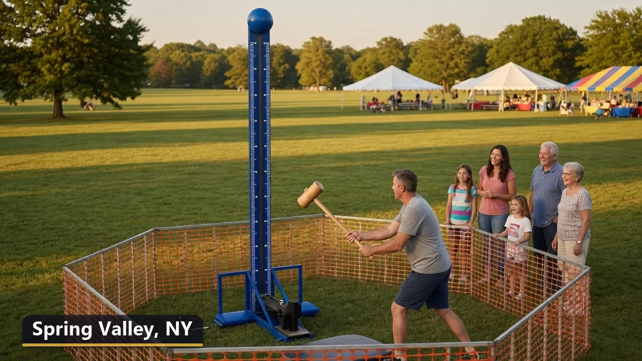 High striker carnival game rental in Spring Valley, New York for field days, parties and events