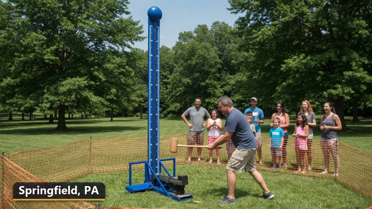 High striker carnival game rental in Springfield, Pennsylvania for field days, parties and events