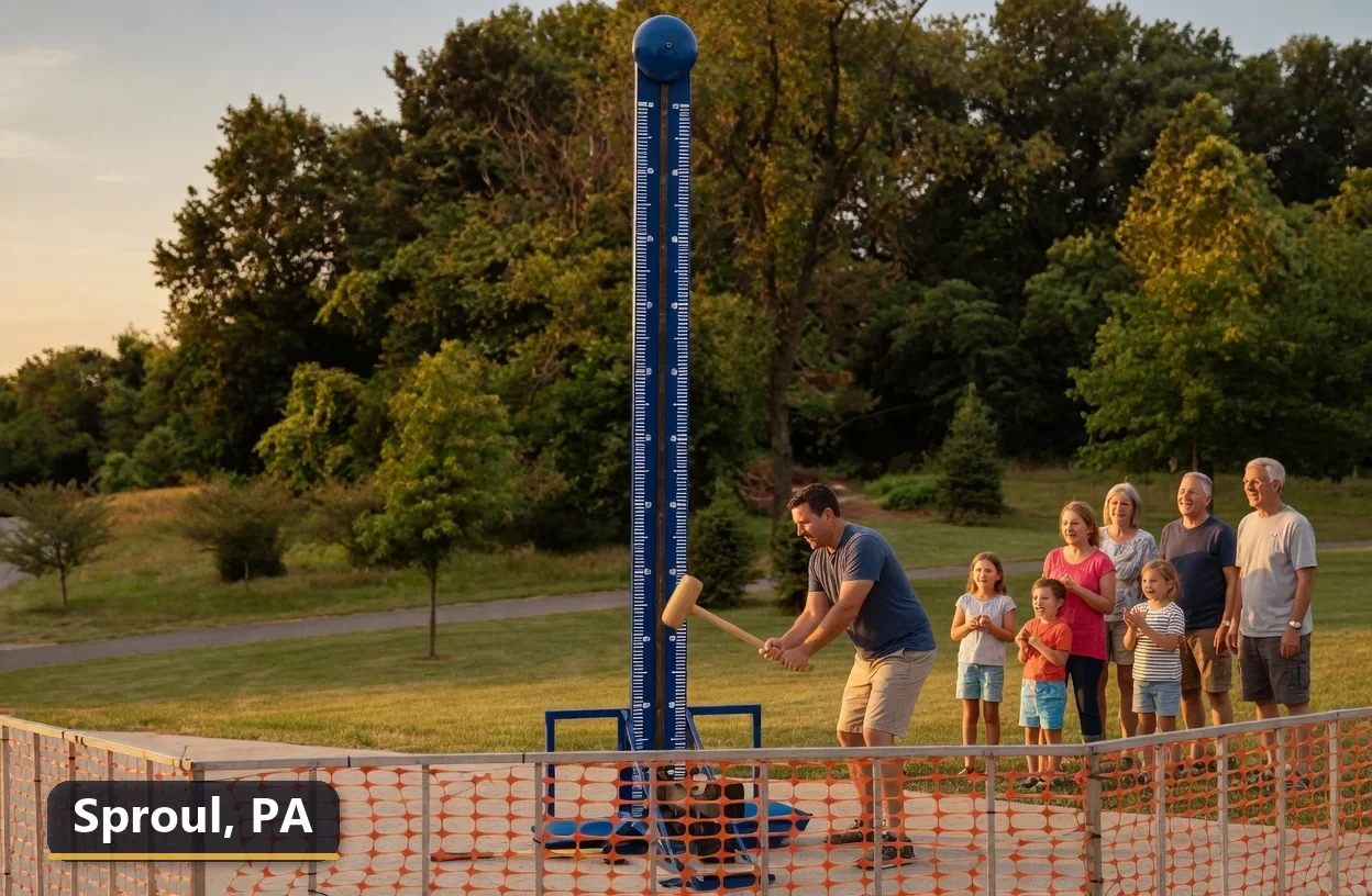 High striker carnival game rental in Sproul, Pennsylvania for field days, parties and events
