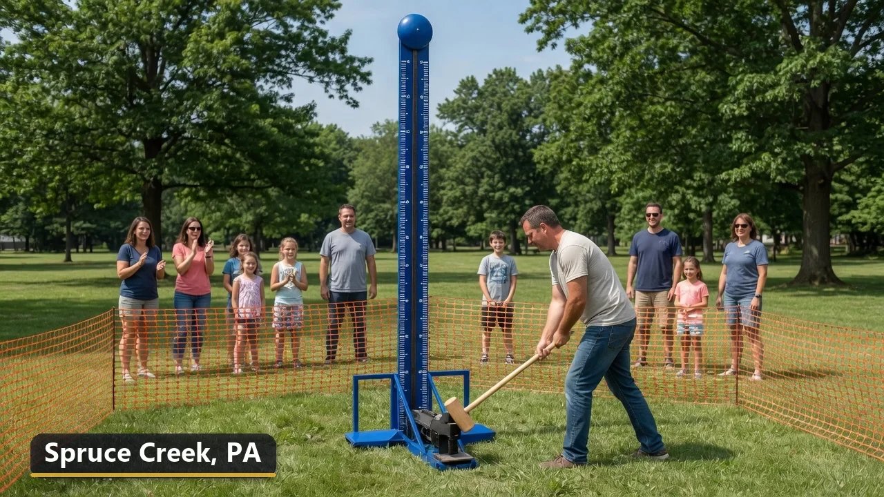 High striker carnival game rental in Spruce Creek, Pennsylvania for field days, parties and events