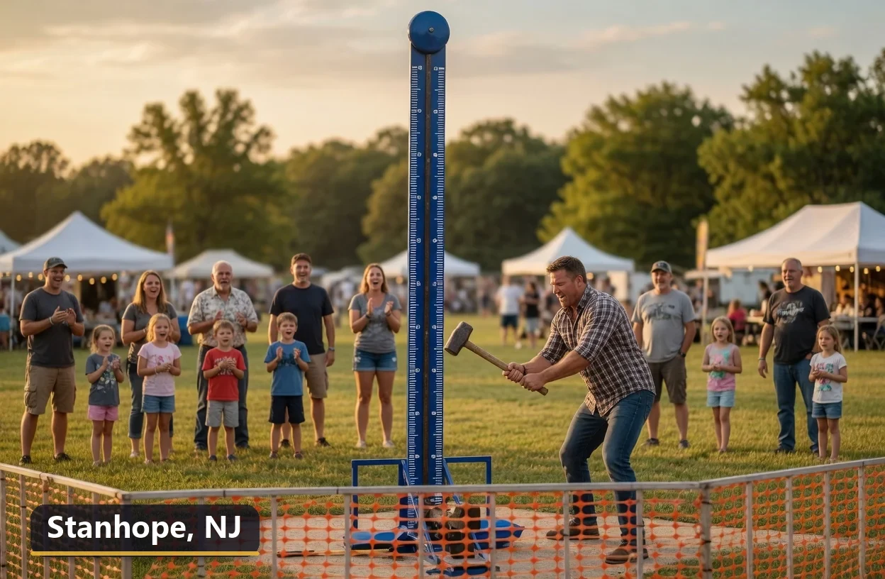 High striker carnival game rental in Stanhope, New Jersey for field days, parties and events
