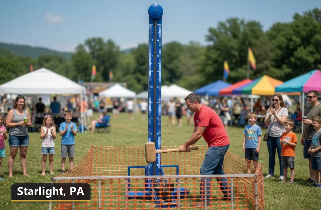 High striker carnival game rental in Starlight, Pennsylvania for field days, parties and events