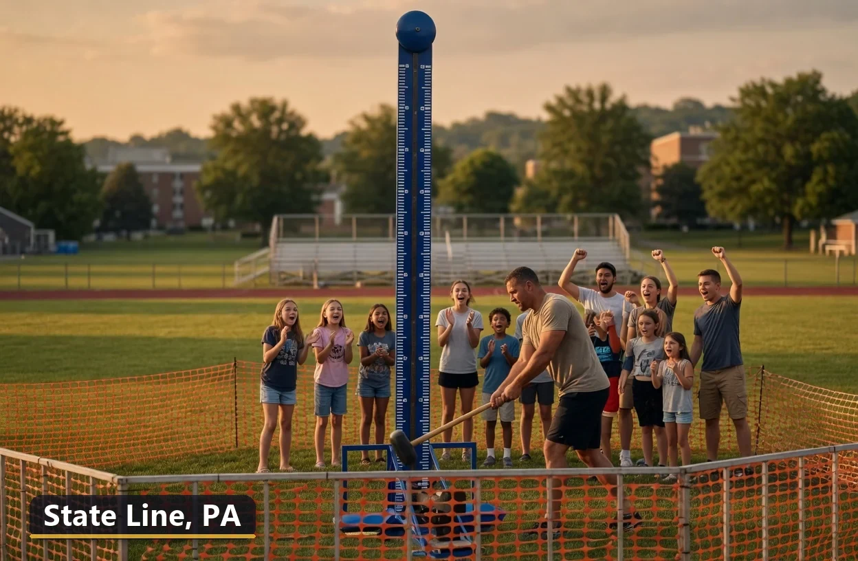 High striker carnival game rental in State Line, Pennsylvania for field days, parties and events