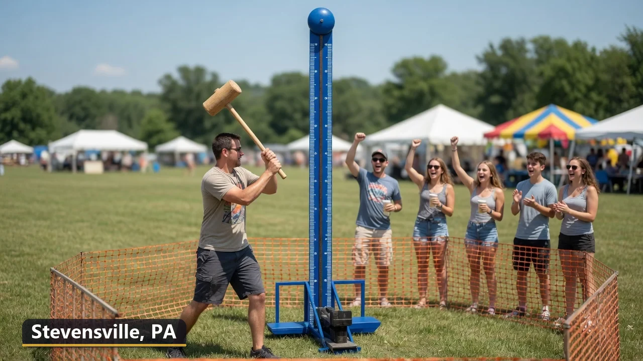 High striker carnival game rental in Stevensville, Pennsylvania for field days, parties and events