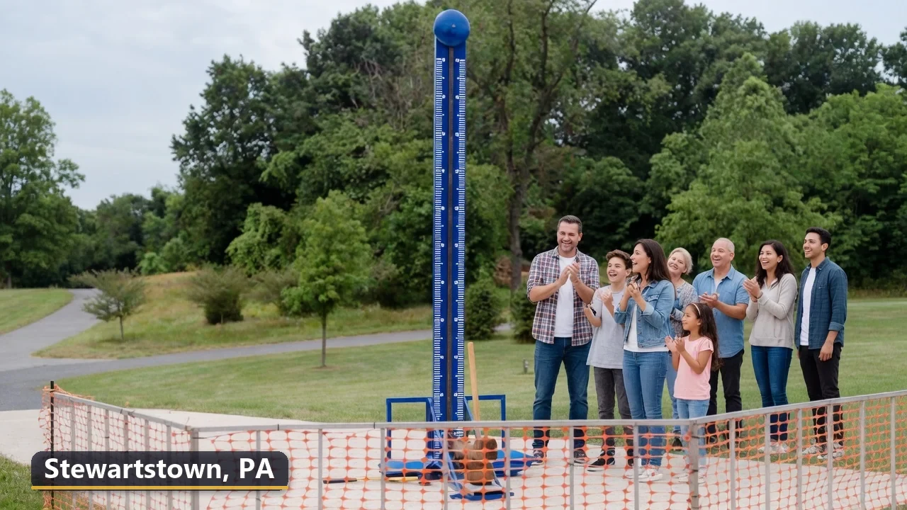 High striker carnival game rental in Stewartstown, Pennsylvania for field days, parties and events