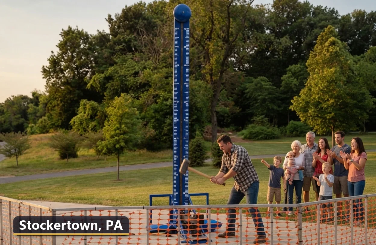 High striker carnival game rental in Stockertown, Pennsylvania for field days, parties and events